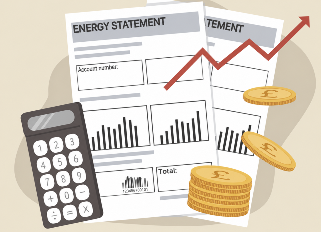 Energy statement with calculator and rising costs
